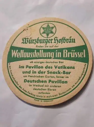 Bierdeckel - Würzburger Hofbräu