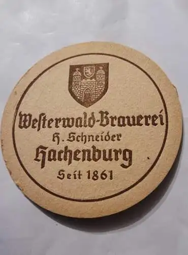 Bierdeckel - Westerwald Brauerei Hachenburg