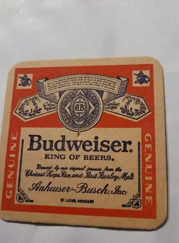 Bierdeckel - Budweiser - King of Beers