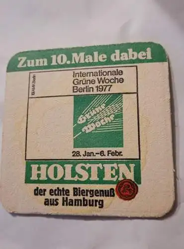 Bierdeckel - Holsten - Grüne Woche 1977