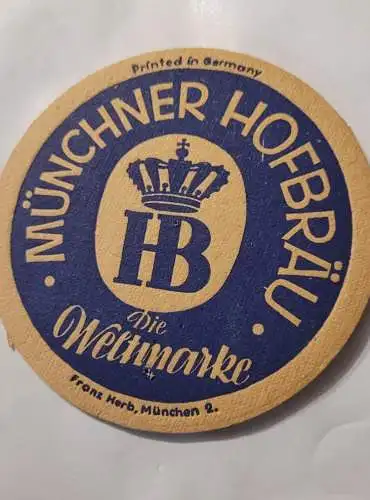 Bierdeckel - Münchener Hofbräu - Die Weltmarke