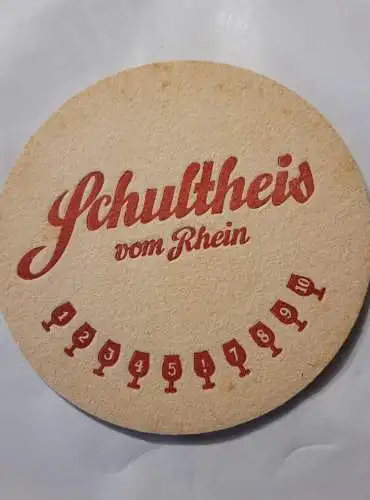 Bierdeckel - Schultheis vom Rhein
