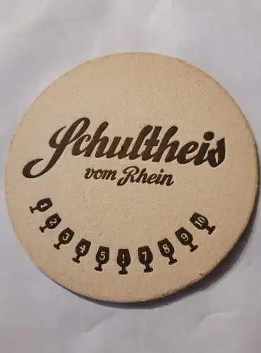 Bierdeckel - Schultheis vom Rhein