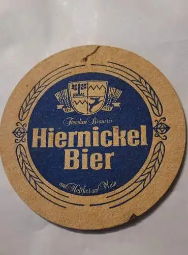 Bierdeckel - Hiernickel Bier