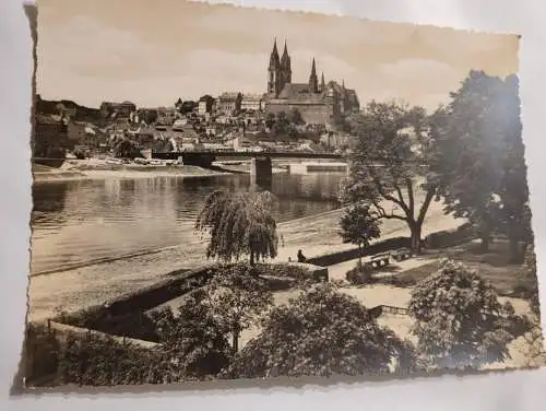 Meissen / Elbe - Blick auf den Burgberg