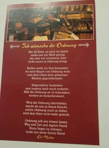 Ich wünsch dir Ordnung