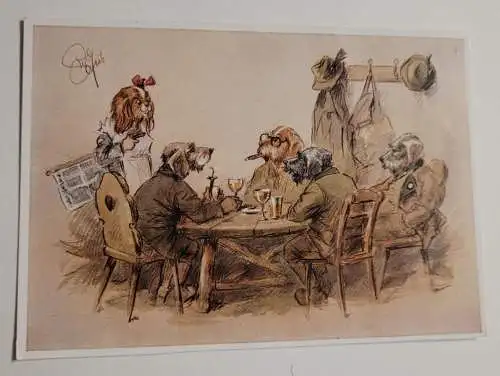 Hunde am Tisch