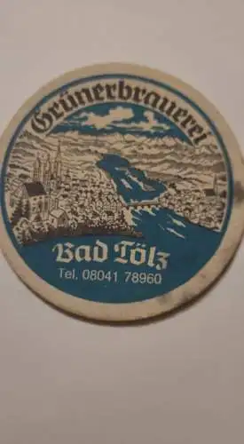 Bierdeckel - Grüner Brauerei - Bad Tölz