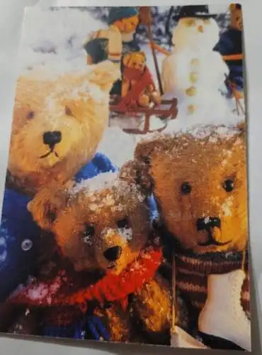 Teddy Familie im Schnee