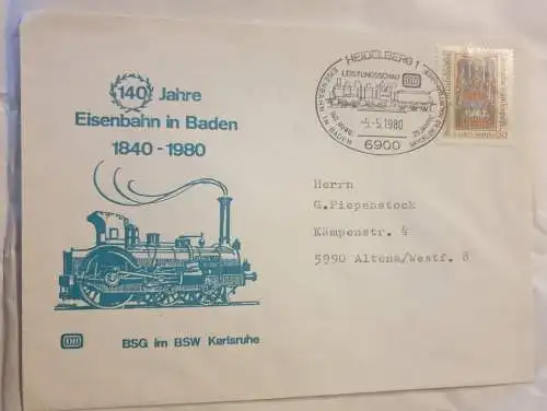140 Jahre Eisenbahn in Baden 1840-1980