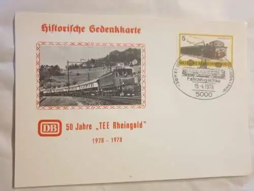 Historische Gedenkkarte - DB 50 Jahre - TEE Rheingold