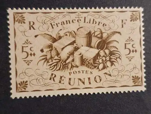 France Libre - Postes Reunion - 5c