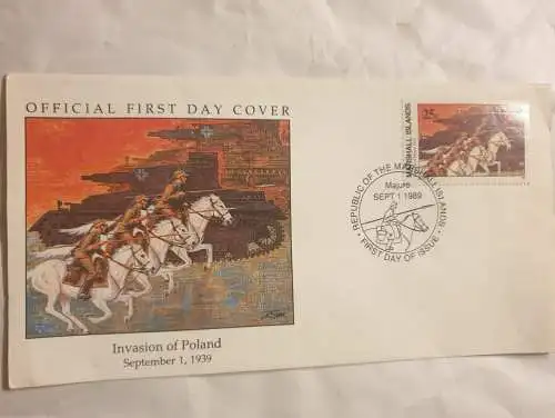 Marshall Island - First Day Cover - Invasion of Poland