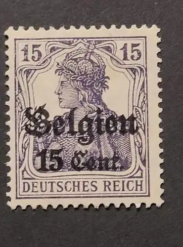 Deutsches Reich - Belgien - 15 Cent.