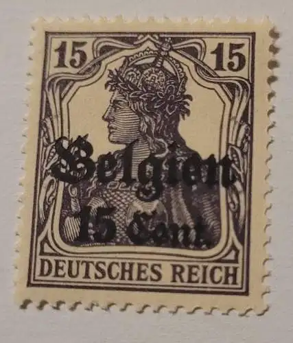 Deutsches Reich - Besetzung Belgien 15 Cent.