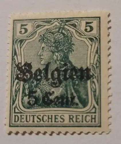 Deutsches Reich - Besetzung Belgien 5 Cent.