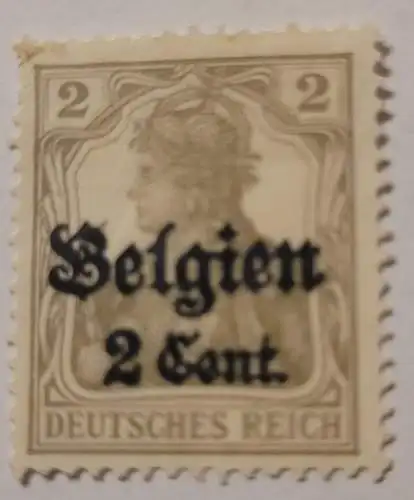 Deutsches Reich - Besetzung Belgien 2 Cent.