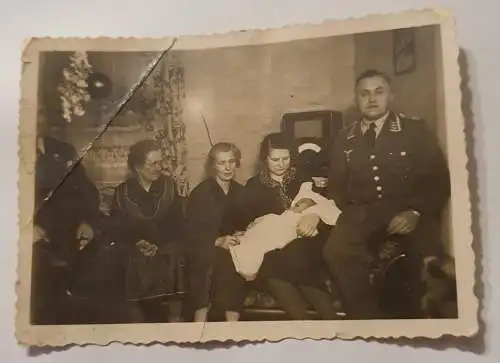 Luftwaffen Soldat zuhause mit Familie - Weihnachten 1935
