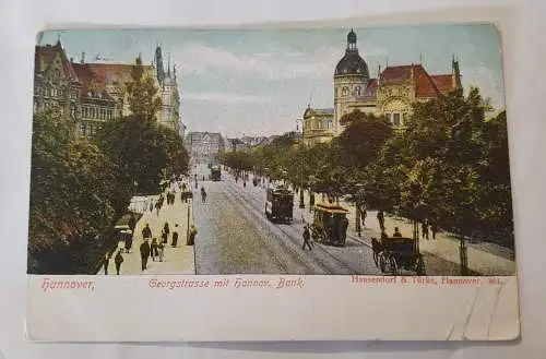 Hannover - Georgstrasse mit Hannov. Bank