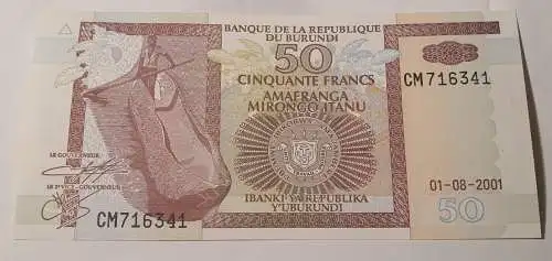 50 Francs - Burundi