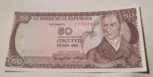 50 Pesos Oro - Kolumbien