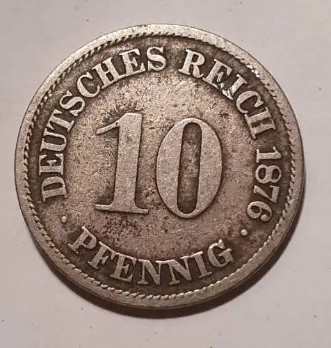 10 Pfennig - Deutsches Reich - 1876 A