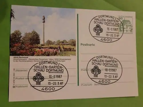 Dortmund - Sonderstempel - Dortmund Hallen Gartenschau 1987