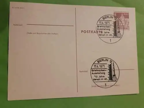 Sonderstempel - Briefmarkenausstellung 10 Jahre Menschen im All