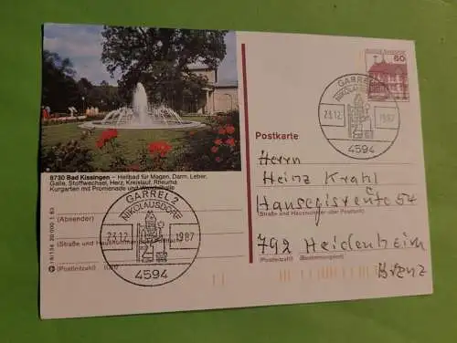 Bad Kissingen mit Sonderstempel - Nikolausdorf