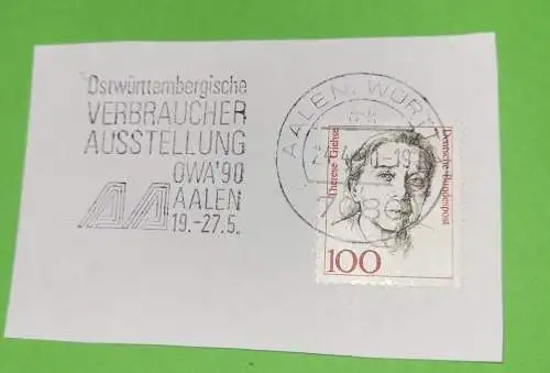 Stempel - Ostwürttembergische Verbraucher Ausstellung OWA 90 Aalen