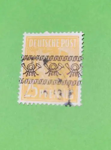 Deutsche Post 25 Pfennig - Posthorn Bandstempel