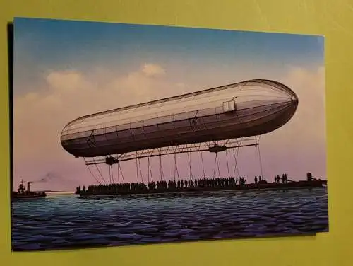 Der erste Aufstieg eines Zeppelinluftschiffes