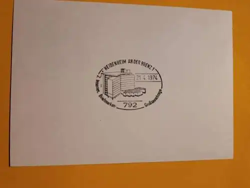 Stempel - Heidenheim an der Brenz - 2. Intern. Briefmarken Großtauschtage 1974