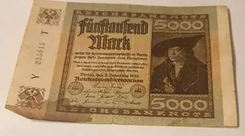 Fünftausend Mark 1922