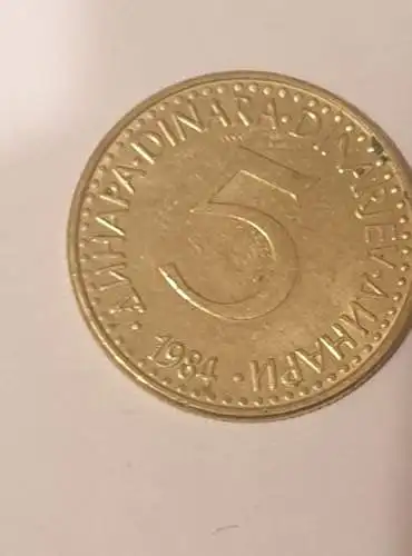 5 Dinar - Jugoslawien 1984