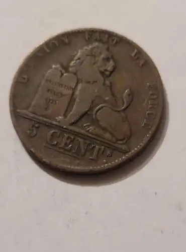 5 Cent - Belgien - 1848