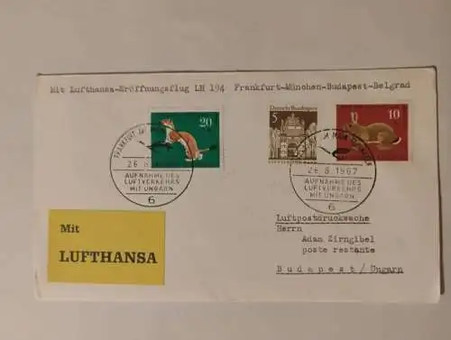 Aufnahme des Luftverkehrs mit Ungarn 1967