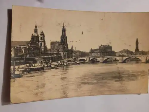 Alte Postkarte - Dresden Neue Friedrich August Brücke