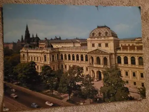 Alte Postkarte - Wien Ringstraße Universität dahinter Rathaus