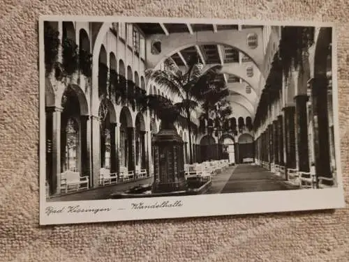 Alte Postkarte - Bad Kissingen Wandelhalle
