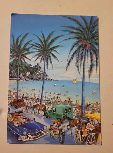 Alte Postkarte - Paseo Maritimo