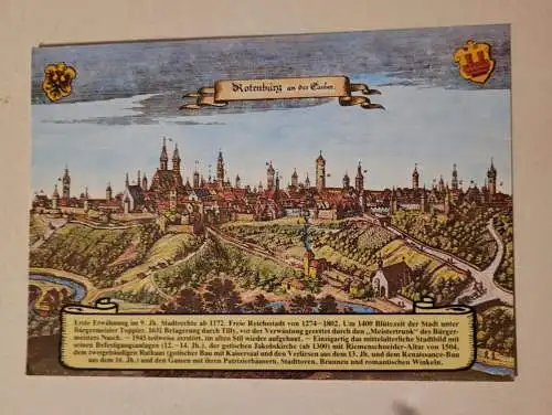 Alte Postkarte - Rothenburg ob der Tauber