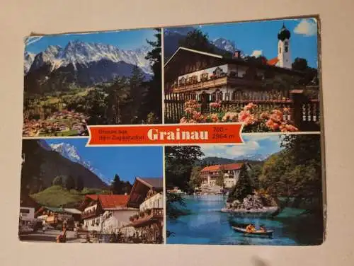 Alte Postkarte - Garmisch-Partenkirchen Grainau