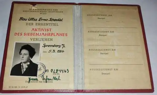 Aktivist des Siebenjährplanes