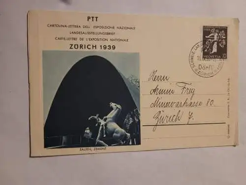 Zürich  - Landesausstellungsbrief - 1939 (2)