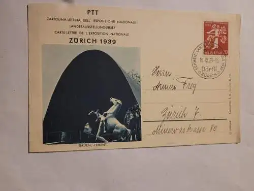 Zürich  - Landesausstellungsbrief - 1939