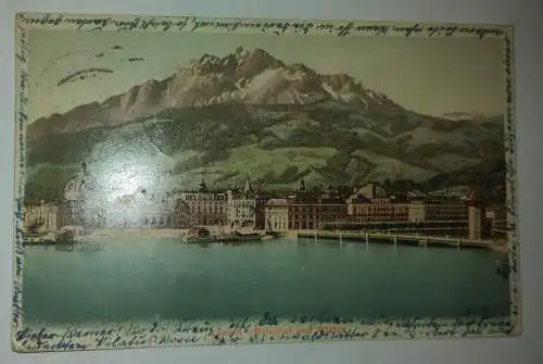 Luzern - Bahnhof und Pilatus