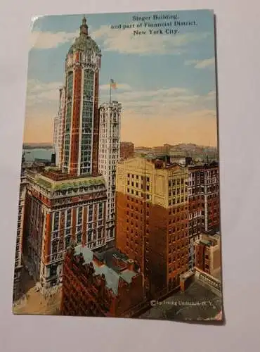 Singer Building and part of Financial District - New York City