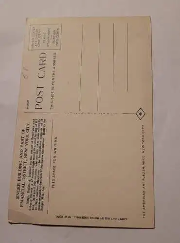 Singer Building and part of Financial District - New York City