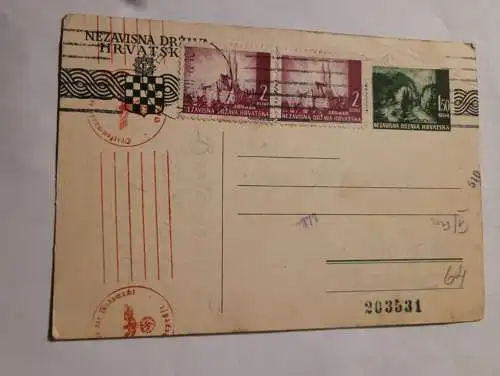 Nezavisna Drzava Hrvatska (Oberkommando der Wehrmacht Geprüft Stempel )